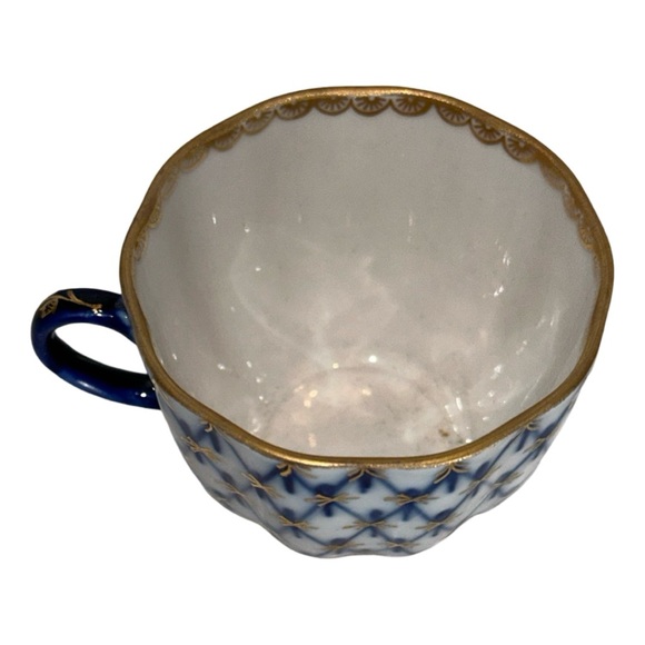 Lomonosov Russian USSR Cobalt Blue Pattern Tea Cup Only! No Saucer - Picture 4 of 4